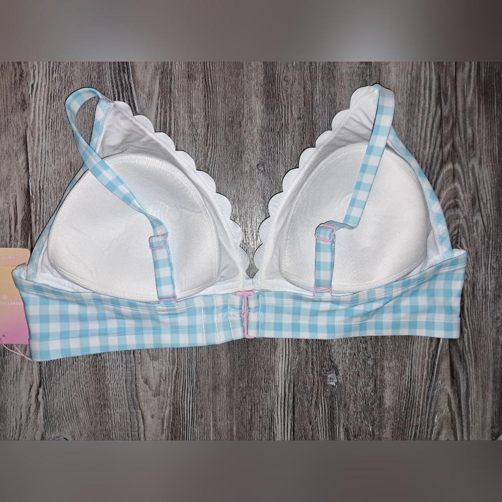Blue/White Plaid Bikini Top - Stoney Clover Ln NWT - Picture 3 of 3
